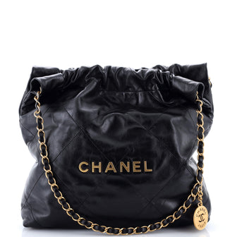 Chanel 22 Chain Hobo Quilted Calfskin Small
