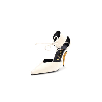 Gucci Women's Laced Up Ankle Cuff Pumps Suede