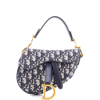 Christian Dior Saddle Handbag Oblique Canvas Mini