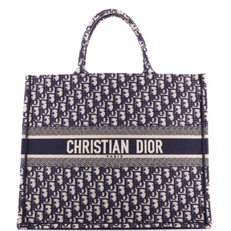 Christian Dior Book Tote Oblique Canvas Large