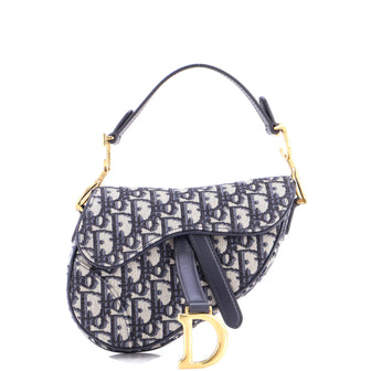 Christian Dior Saddle Handbag Oblique Canvas Mini