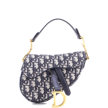 Christian Dior Saddle Handbag Oblique Canvas Mini