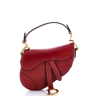 Christian Dior Saddle Handbag Leather Mini