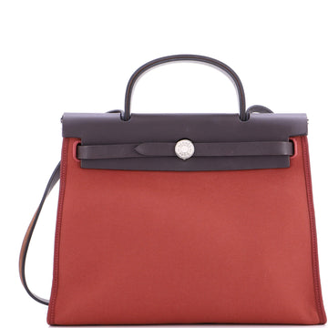 Hermes Herbag Zip Leather and Toile 31