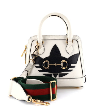 Gucci x Adidas Horsebit 1955 Top Handle Bag Leather with Applique Mini
