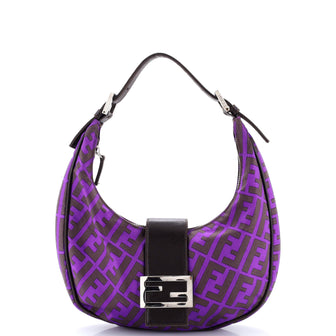 Fendi Flap Hobo Zucca Canvas Small