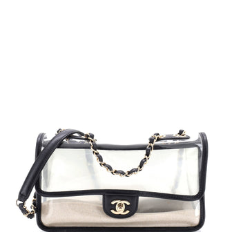 Chanel Sand By The Sea Flap Bag PVC with Lambskin Medium