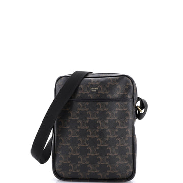 Celine Vertical Messenger Triomphe Coated Canvas