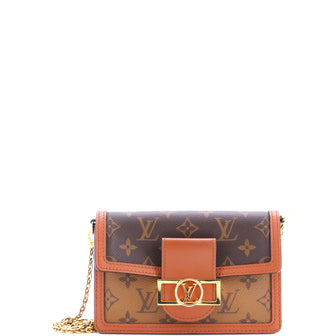 Louis Vuitton Dauphine Chain Wallet Reverse Monogram Canvas