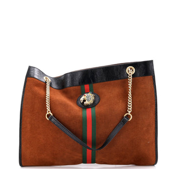 Gucci Rajah Chain Tote Suede Large