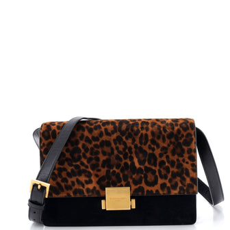 Saint Laurent Bellechasse Shoulder Bag Suede and Printed Pony Hair Medium