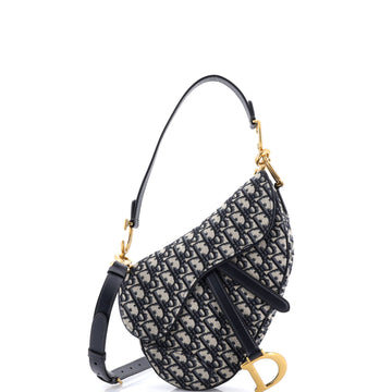 Christian Dior Saddle Handbag Oblique Canvas Medium