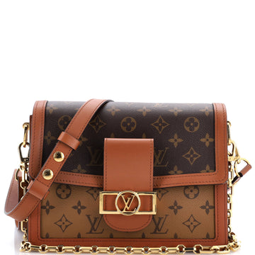 Louis Vuitton Dauphine Shoulder Bag Reverse Monogram Canvas MM