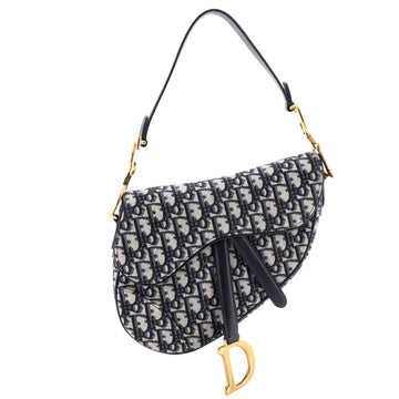 Christian Dior Saddle Handbag Oblique Canvas Medium