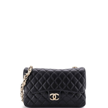 Chanel Westminster Tangled Pearl Chain Flap Bag Quilted Lambskin Medium