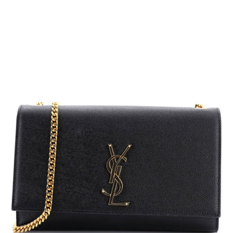 Saint Laurent Classic Monogram Crossbody Bag Grainy Leather Medium