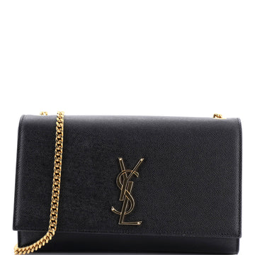 Saint Laurent Classic Monogram Crossbody Bag Grainy Leather Medium