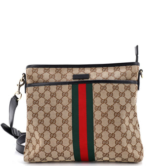 Gucci Web Messenger Bag GG Canvas Medium