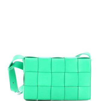 Bottega Veneta Cassette Crossbody Bag Maxi Intrecciato Leather Small