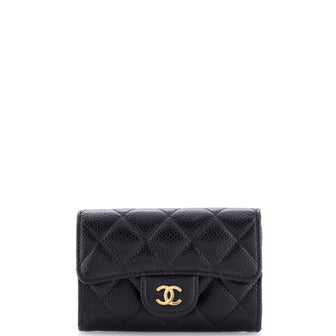 Chanel Classic Flap Card Holder Quilted Caviar