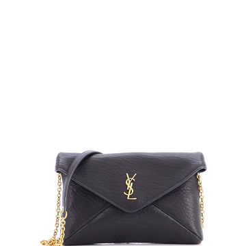Saint Laurent Cassandre Envelope Chain Crossbody Bag Leather Mini
