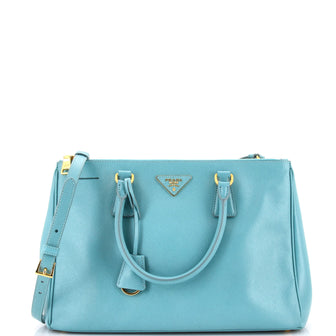 Prada Double Zip Lux Tote Saffiano Leather Medium