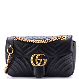 Gucci GG Marmont Flap Bag Matelasse Leather Medium