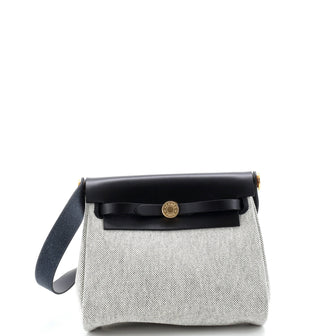 Hermes Herbag Zip Toile and Leather 20