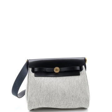 Hermes Herbag Zip Toile and Leather 20