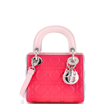 Christian Dior Lady Dior Bag Cannage Quilt Lambskin Mini