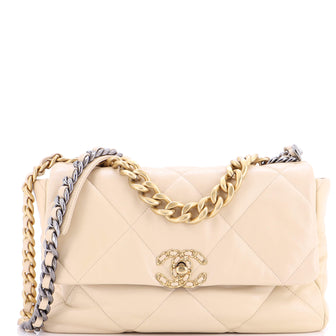 Chanel 19 Flap Bag Quilted Leather Large
