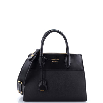 Prada Esplanade Tote Saffiano with City Calf Small