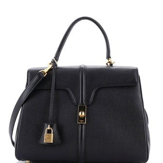Celine 16 Top Handle Bag Grained Calfskin Medium