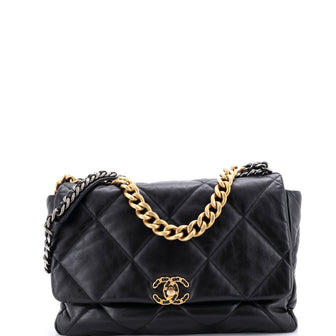 Chanel 19 Flap Bag Quilted Leather Maxi