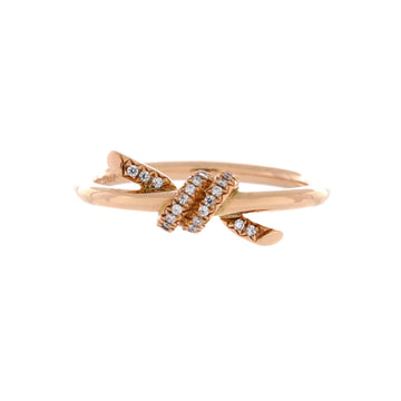 Tiffany & Co. Knot Ring 18K Rose Gold with Diamonds