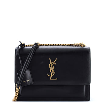 Saint Laurent Sunset Crossbody Bag Leather Medium
