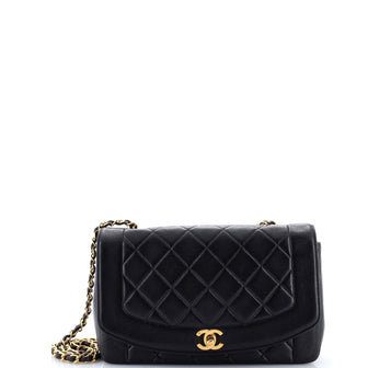 Chanel Vintage Diana Flap Bag Quilted Lambskin Medium