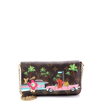 Louis Vuitton Felicie Pochette Limited Edition Vivienne Xmas Monogram Canvas
