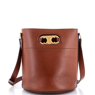 Celine Maillon Triomphe Bucket Bag Leather Medium
