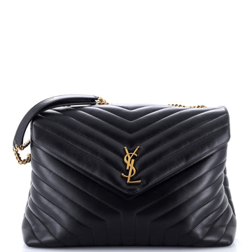 Saint Laurent Loulou Shoulder Bag Matelasse Chevron Leather Large