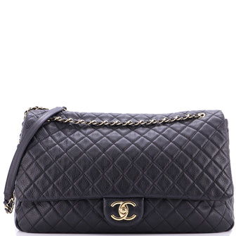 Chanel Airlines CC Flap Bag Quilted Calfskin XXL