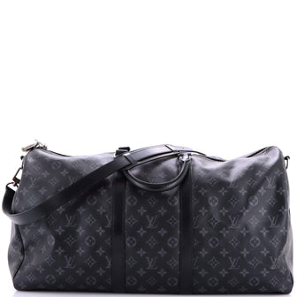 Louis Vuitton Keepall Bandouliere Bag Monogram Eclipse Canvas 55