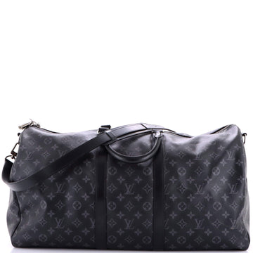 Louis Vuitton Keepall Bandouliere Bag Monogram Eclipse Canvas 55