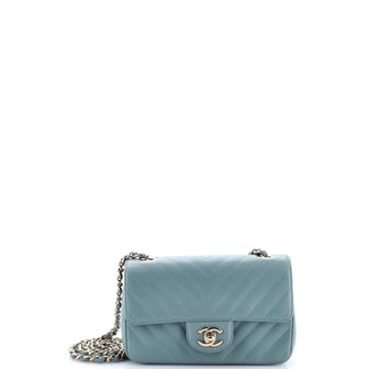 Chanel Classic Single Flap Bag Chevron Lambskin Mini