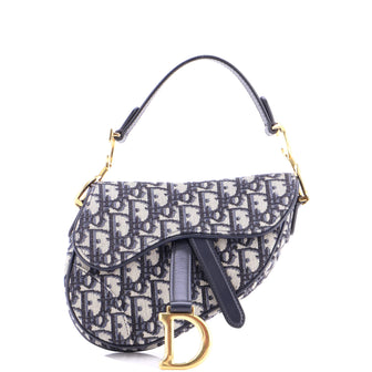 Christian Dior Saddle Handbag Oblique Canvas Mini