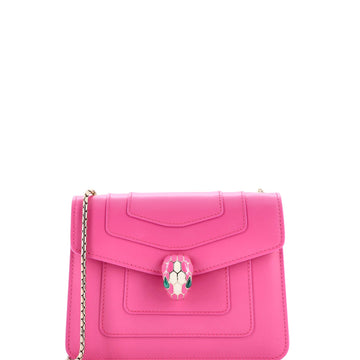 Bvlgari Serpenti Forever Square Shoulder Bag Leather Small