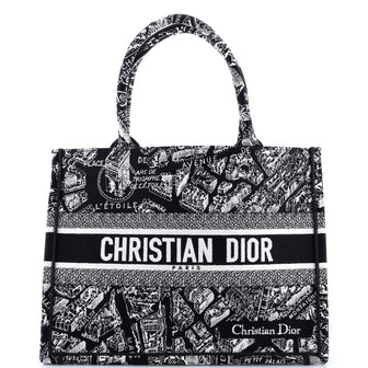 Christian Dior Book Tote Embroidered Canvas Medium