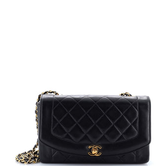 Chanel Vintage Diana Flap Bag Quilted Lambskin Medium