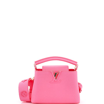 Louis Vuitton Capucine Bag Leather with Monogram Tuffetage Leather Strap Mini
