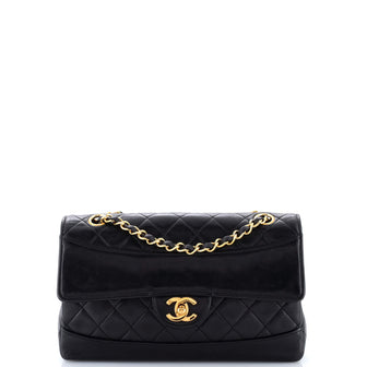 Chanel Vintage CC Chain Flap Bag Quilted Lambskin Small